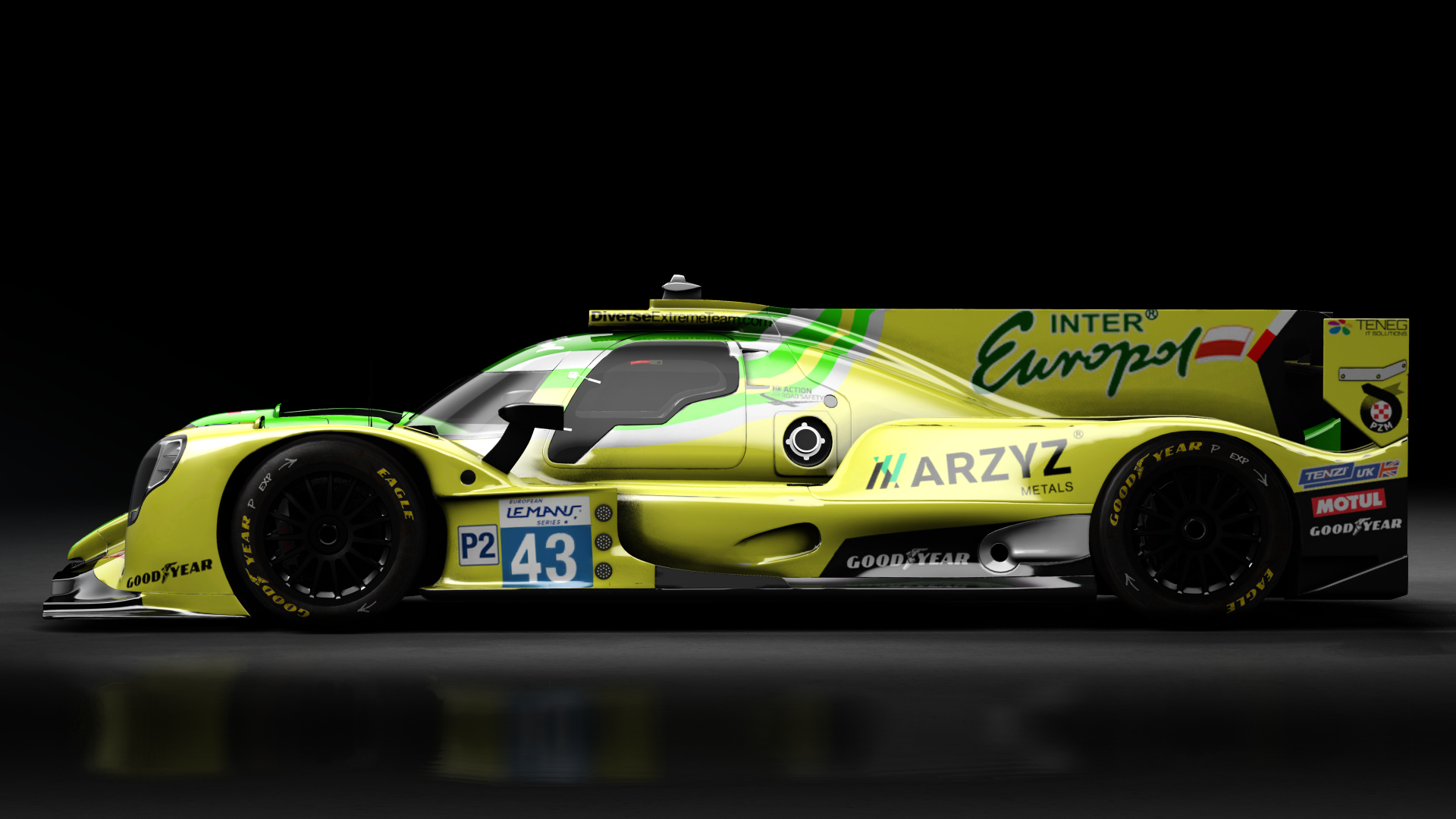 2022 Oreca 07 LMP2, skin 2022 #43 Inter Europol Competition ELMS